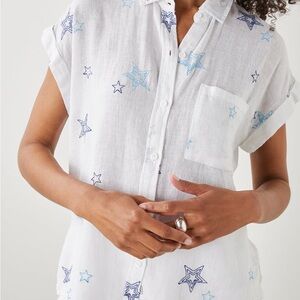 NWT Rails Whitney Shirt, Navy Stitches Stars